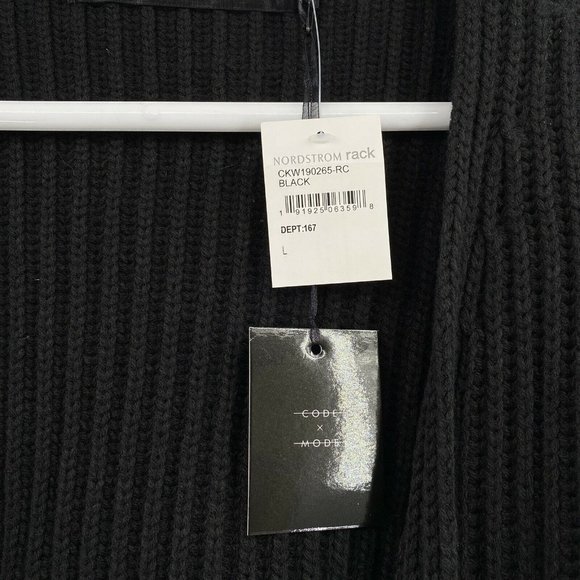 Code X Mode ribbed chunky knit cardigan size large - Picture 5 of 9